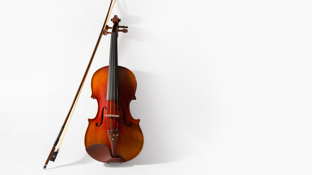 Violine mit Bogen